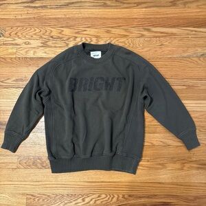 Aerie Sweatshirt Women’s Beaded Green Oversized Crew Neck Pullover Size XS